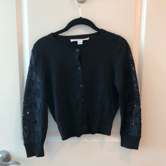 Diane Von Furstemberg Doris Cardigan in Black - Picture 7 of 16